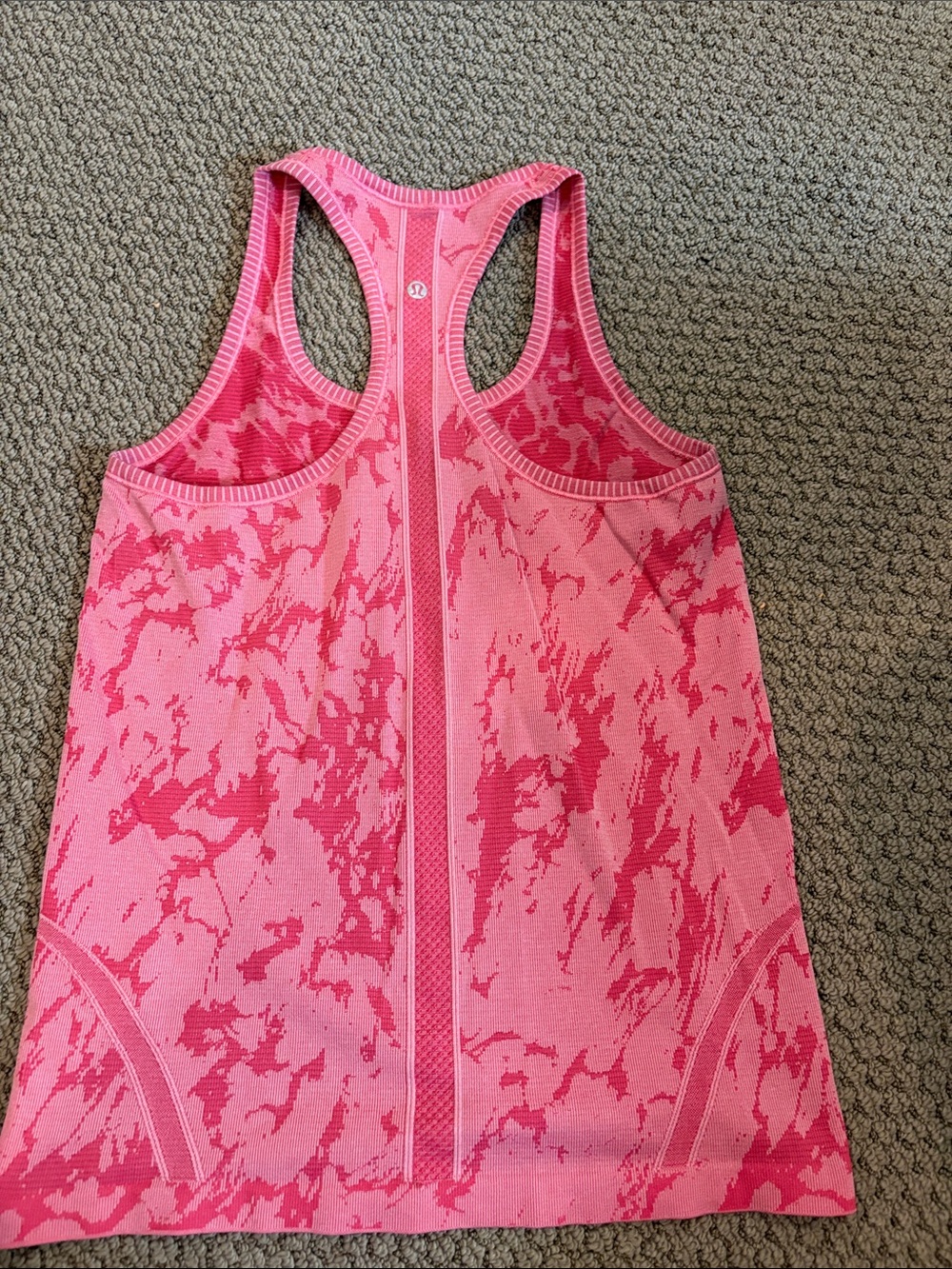 lululemon athletica Pink Marble-Print Racerback Tank